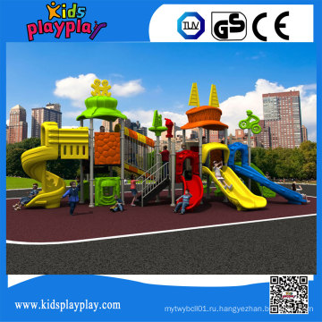 Игры Kidsplayplay детей открытая игровая площадка с пластиковой горкой для продажи